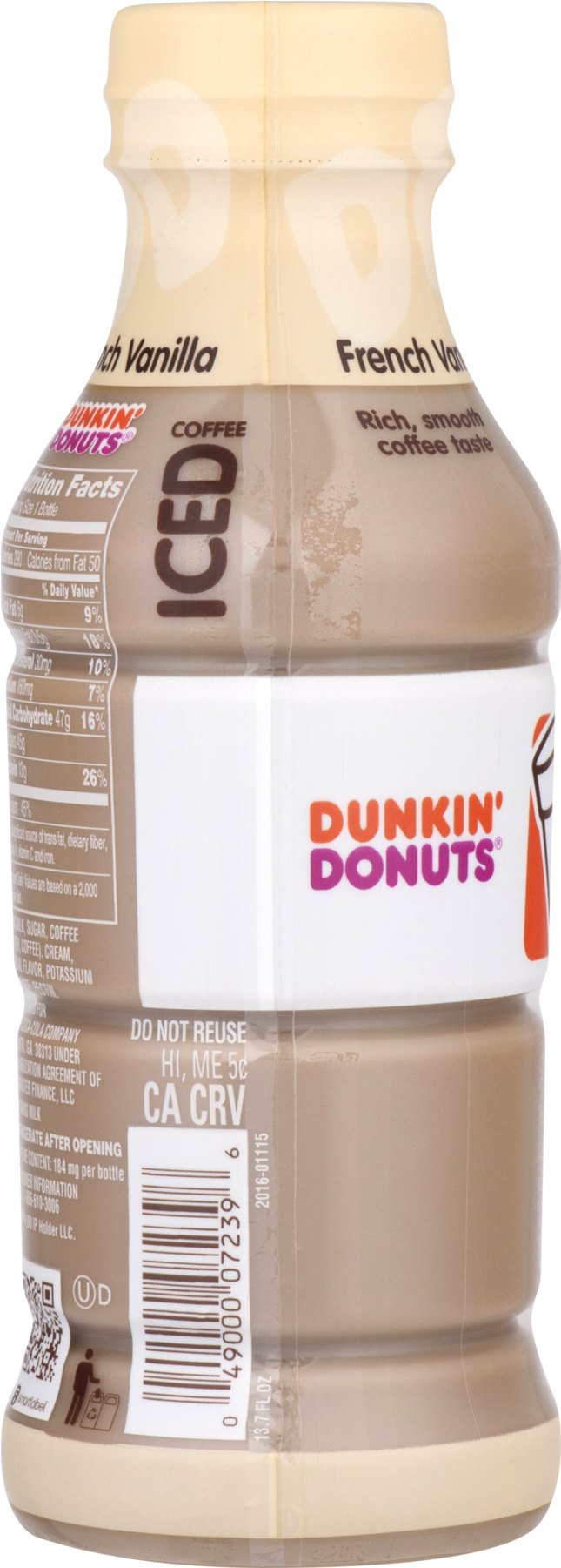 Walmart Dunkin Donuts Vanilla Iced Coffee (1800x1800), Png Download