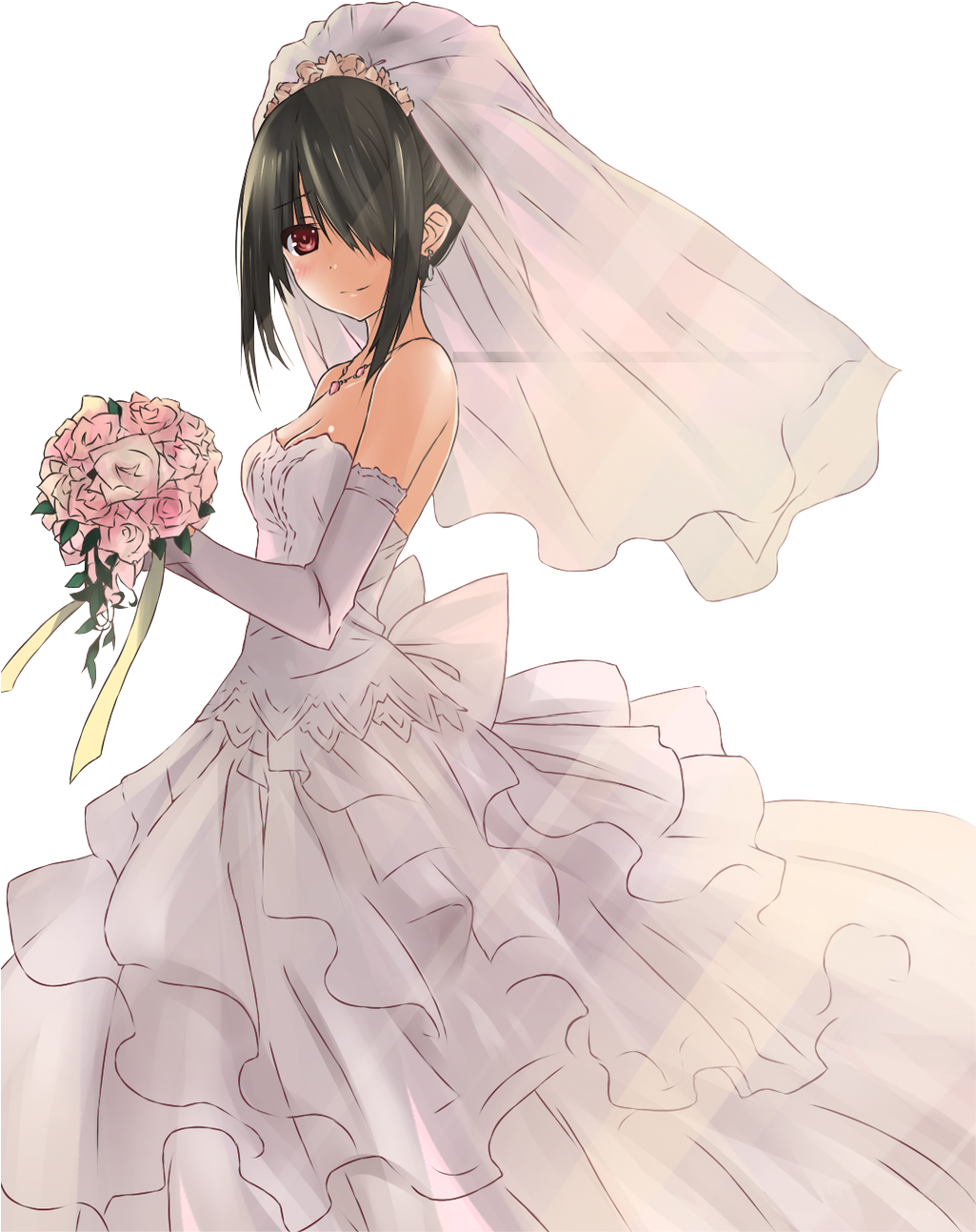 View Samegoogleiqdbsaucenao 1411434389476 , - Kurumi Tokisaki Wedding Dress (1024x1510), Png Download