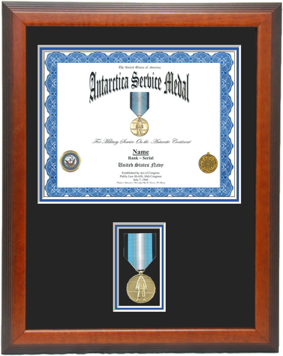 Antarctica Service Certificate Frame - Bronze Star Medal Frame (1037x1280), Png Download