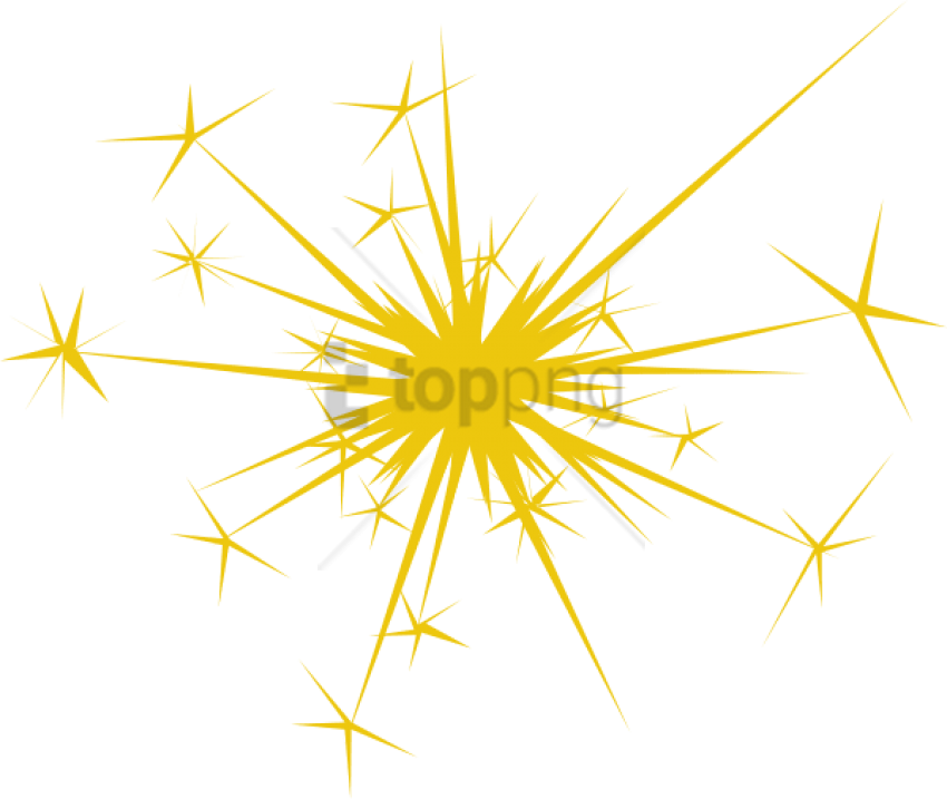 Free Png Gold Fireworks Png Png Image With Transparent - Sparkle Clip Art (850x717), Png Download