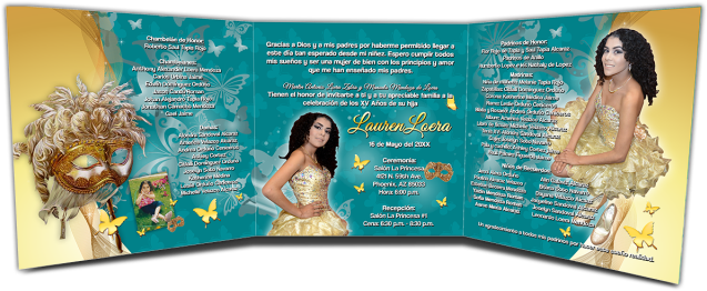 Invitaciones De Quinceanera En Espanol Invitations - Girl (640x640), Png Download