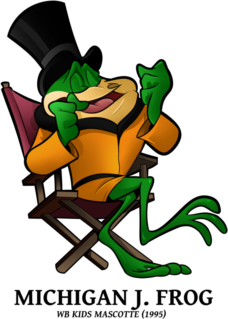 Michigan J Frog By Boscoloandrea - Wb Logo Michigan J Frog (761x1049), Png Download