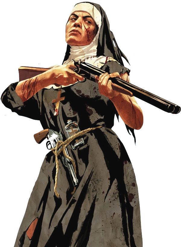 Social - Shotgun Nun (604x828), Png Download