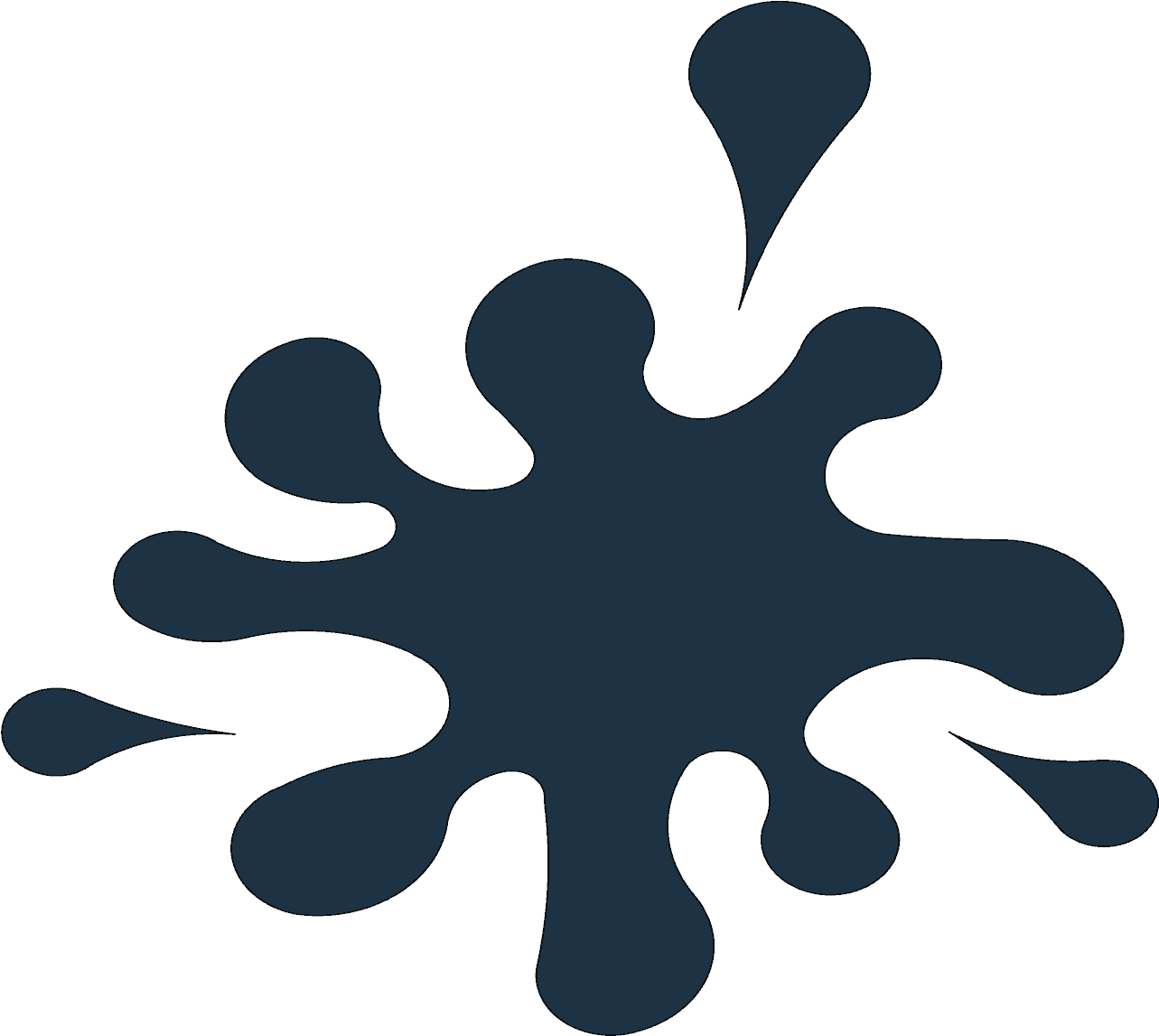 Splash With 3 Drops, 130 Cm Standard Colours - Illustration (3000x1336), Png Download