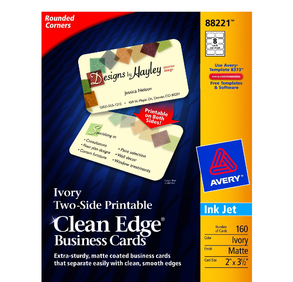 Image Product 31 - Avery Business Card 28877 (1000x1000), Png Download