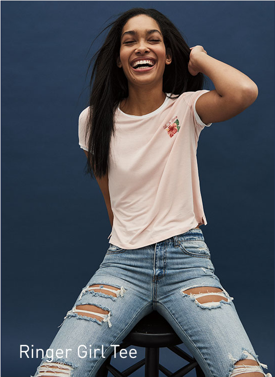 Ringer Girl Tees - Girl (622x860), Png Download