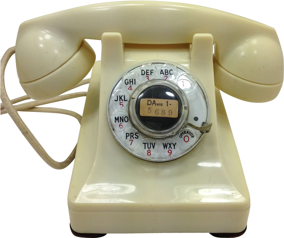 Ivory Western Electric 302 Rotary Dial Desk Telephone - Corded Phone (907x907), Png Download