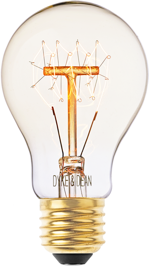 Standard Vintage Bulb Filament E27 60w - Incandescent Light Bulb (900x900), Png Download