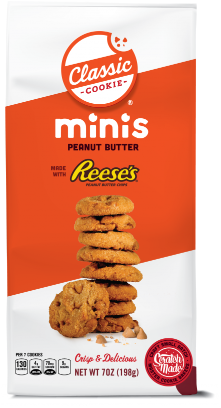 Peanut Butter W/reese's Peanut Butter Chips Minis - Chocolate Chip Cookie (931x931), Png Download