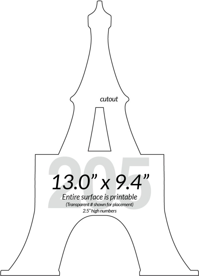 Eiffel Tower Shape - Line Art (693x1024), Png Download