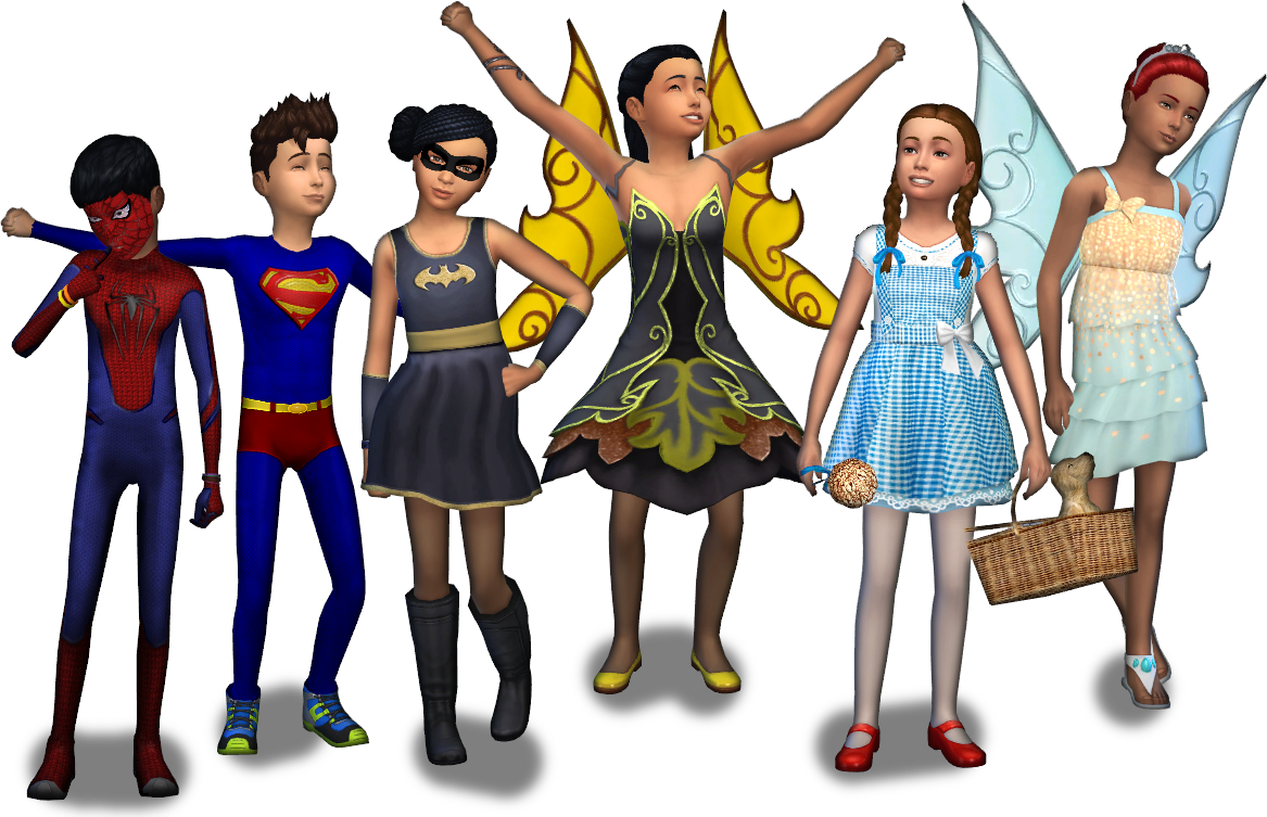 Tricks And Treats Simsvip - Sims 4 Kids Halloween (1167x753), Png Download