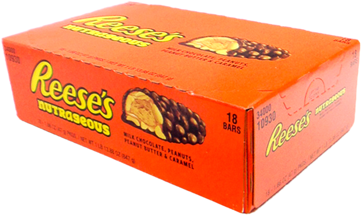 Reese's Nutrageous 18 Bar Box - Snack Cake (800x600), Png Download