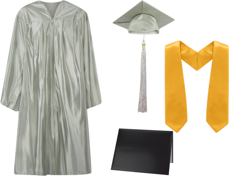 Silver - Academic Dress (800x800), Png Download