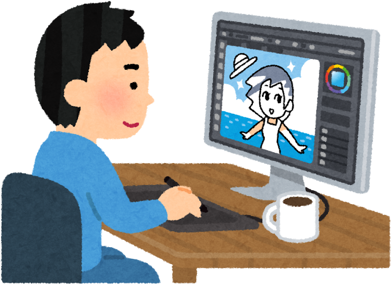 Dabbing Man Job Png Dabbing Man Job - パソコン で 絵 を 描く イラスト (800x607), Png Download