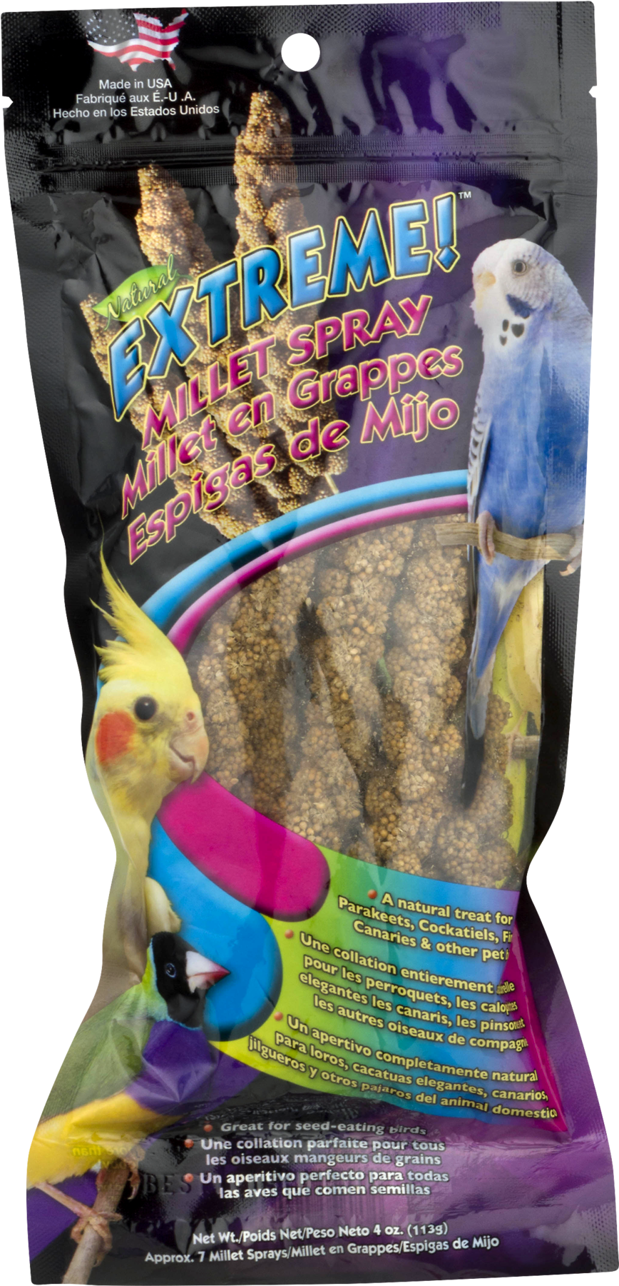 Brown's Extreme Millet Spray Bird Treat, 1 Count - Budgie (1800x1800), Png Download