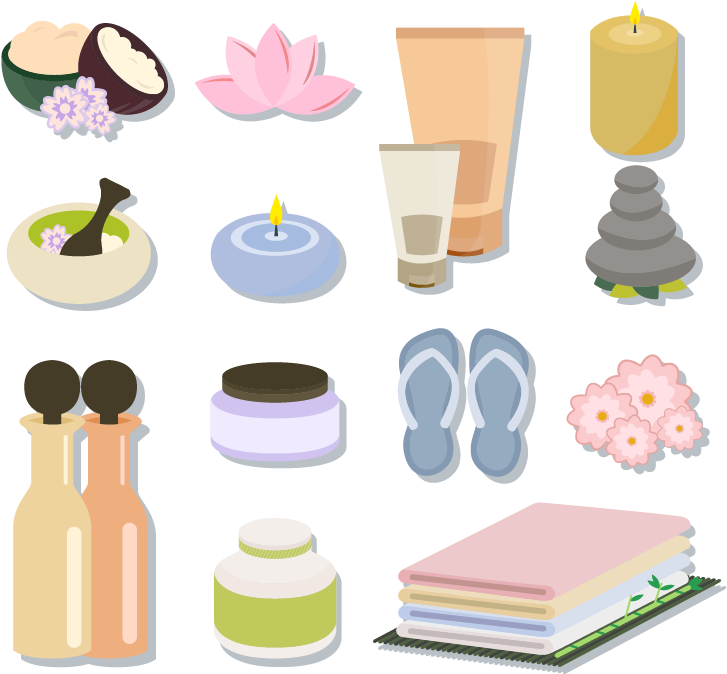 Cosmetics Euclidean Vector Massage Cosmetology Women - Elementos Que Relajan En Un Spa (800x800), Png Download