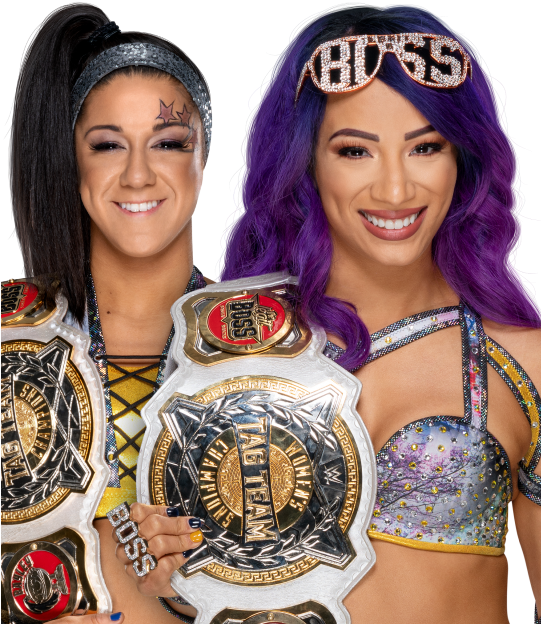 Is The Wwe Women's Tag Team Gold Threatened To Be On - Sasha Banks And Bayley Tag Team Championship (540x640), Png Download