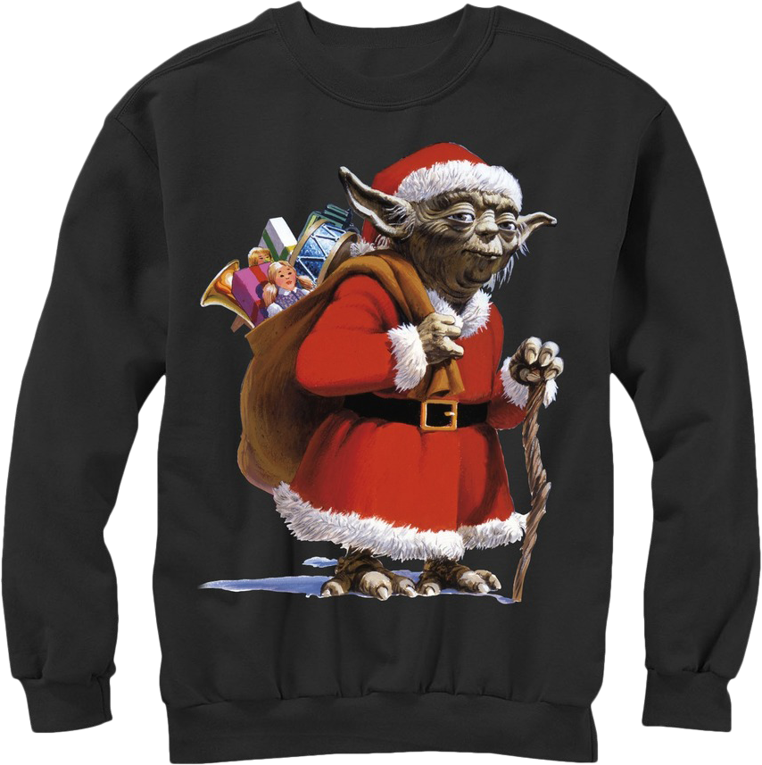 Star Wars Christmas Yoda (854x857), Png Download