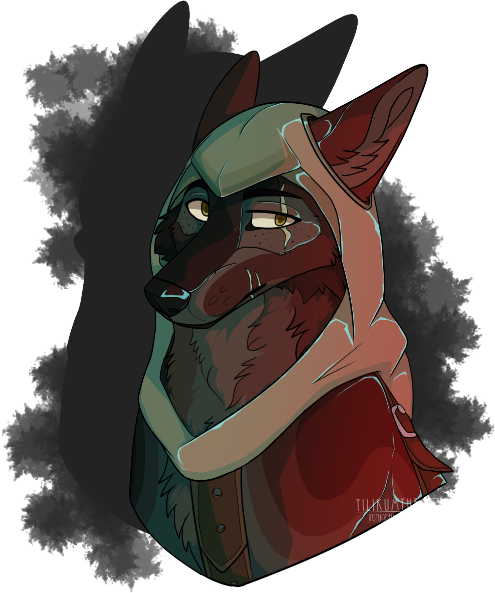 Wolf By Moontiger On - Illustration (1000x1200), Png Download