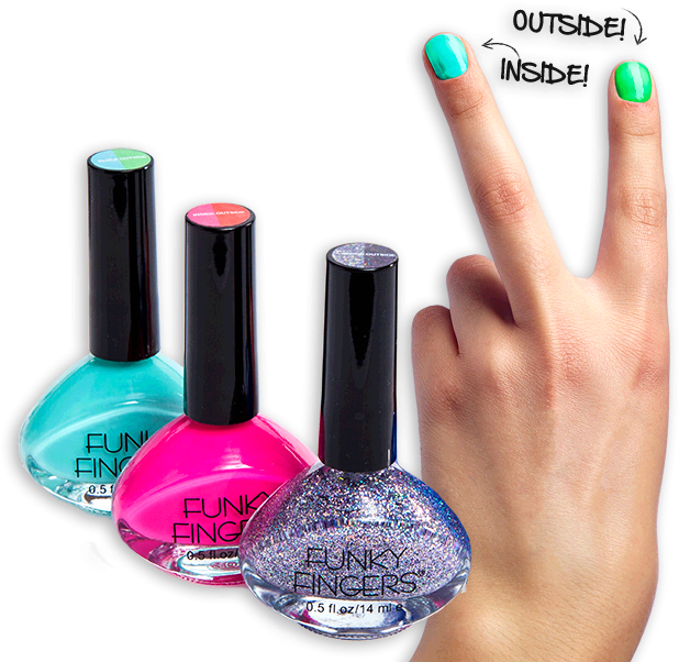 Funky Fingers Nail Polish Color Changing (654x654), Png Download