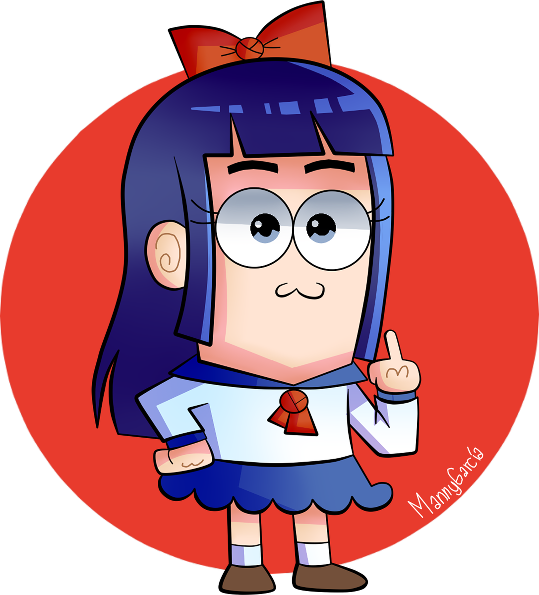 From Pop Team Epic - Cartoon (1087x1200), Png Download