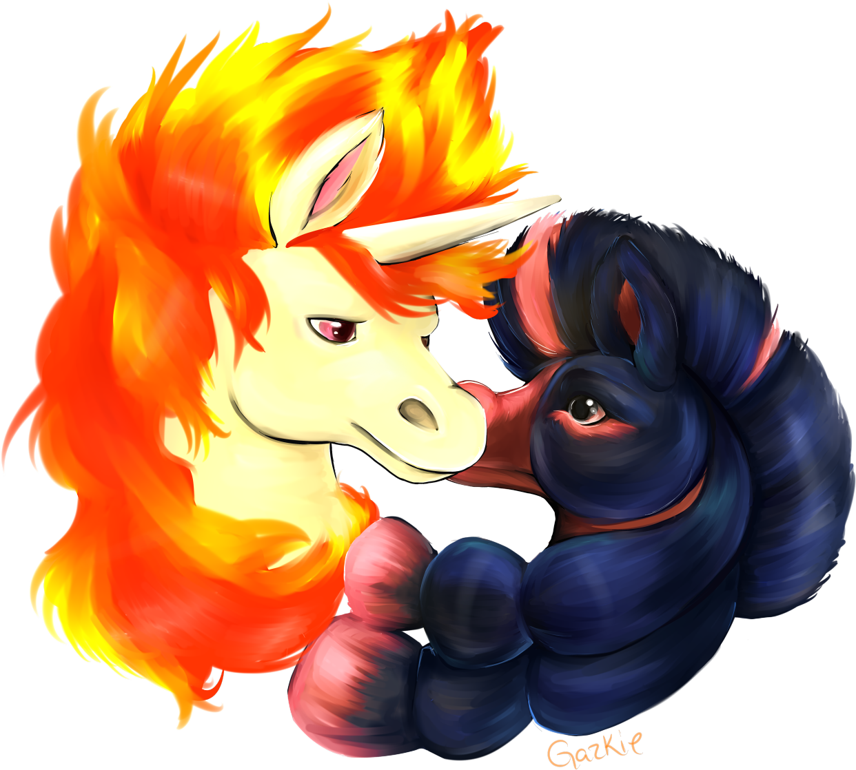 Pokemon Doodle Day 5 Mudsdale X Rapidash - Cartoon (1280x1463), Png Download