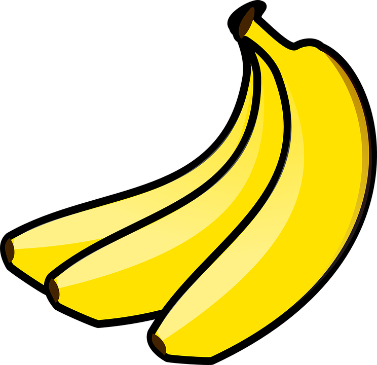 Bananas Food Fruit - Bananas Anime (744x720), Png Download
