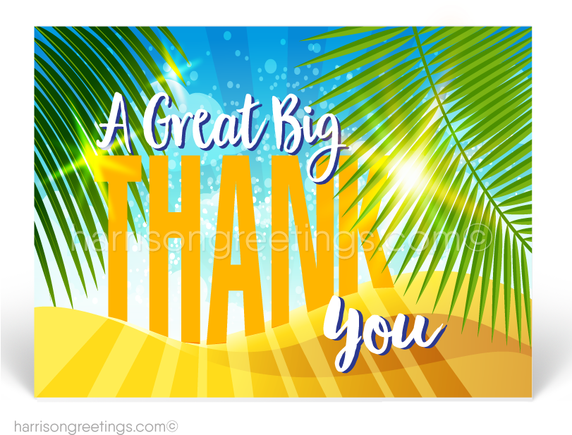 Professional Thank You Client Postcards - Professional Thank You (810x648), Png Download