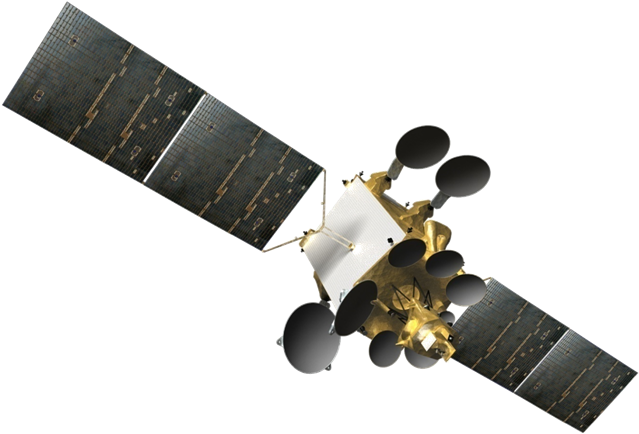 Amos 4 Deployed In Space - Amos 4 Satellite (681x474), Png Download