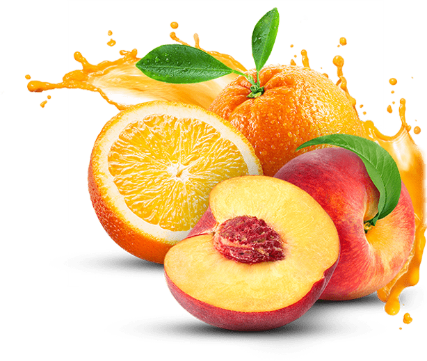 100% Natural - Orange Peach Png (614x519), Png Download