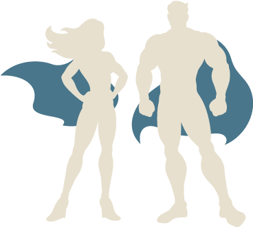 Superhero Duo Connect With Us - Superhero (400x400), Png Download