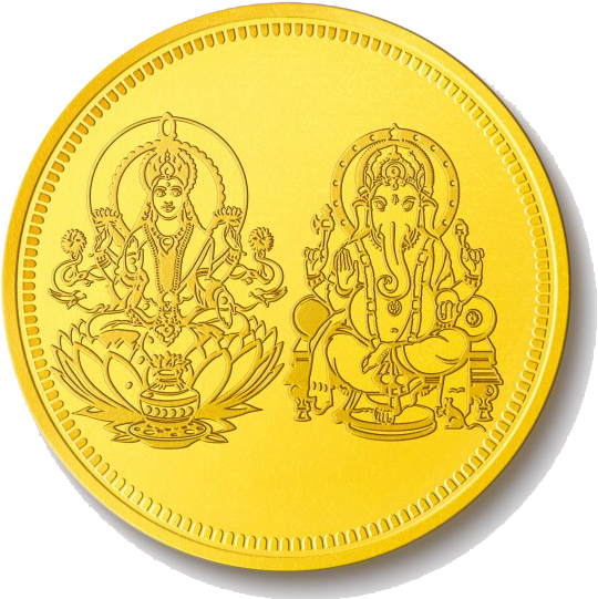 Lakshmi Gold Coin Png Pic - Laxmi Gold Coin Png (552x547), Png Download