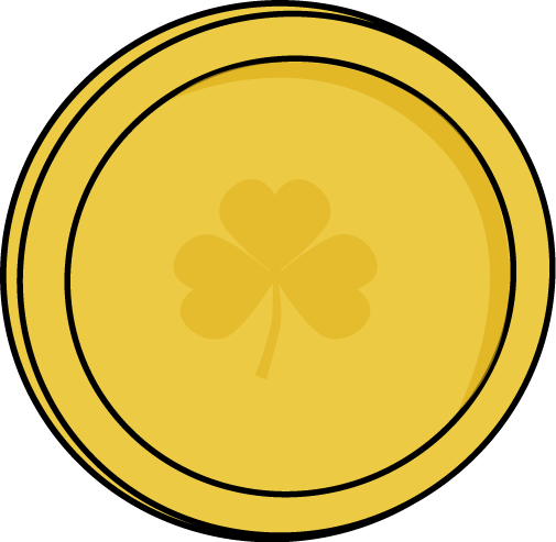 Gold Coins Clipart Images Pictures - Gold Coins St Patricks Day (505x493), Png Download