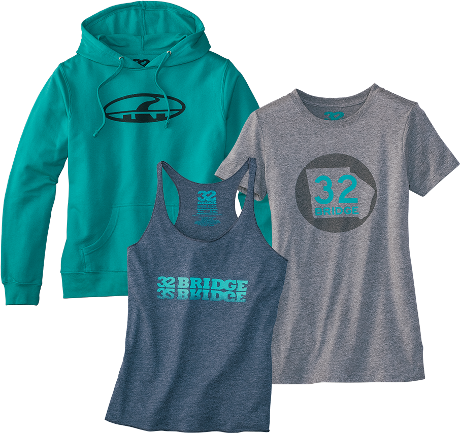 Women's 32 Bridge Clothing - Hoodie (960x960), Png Download