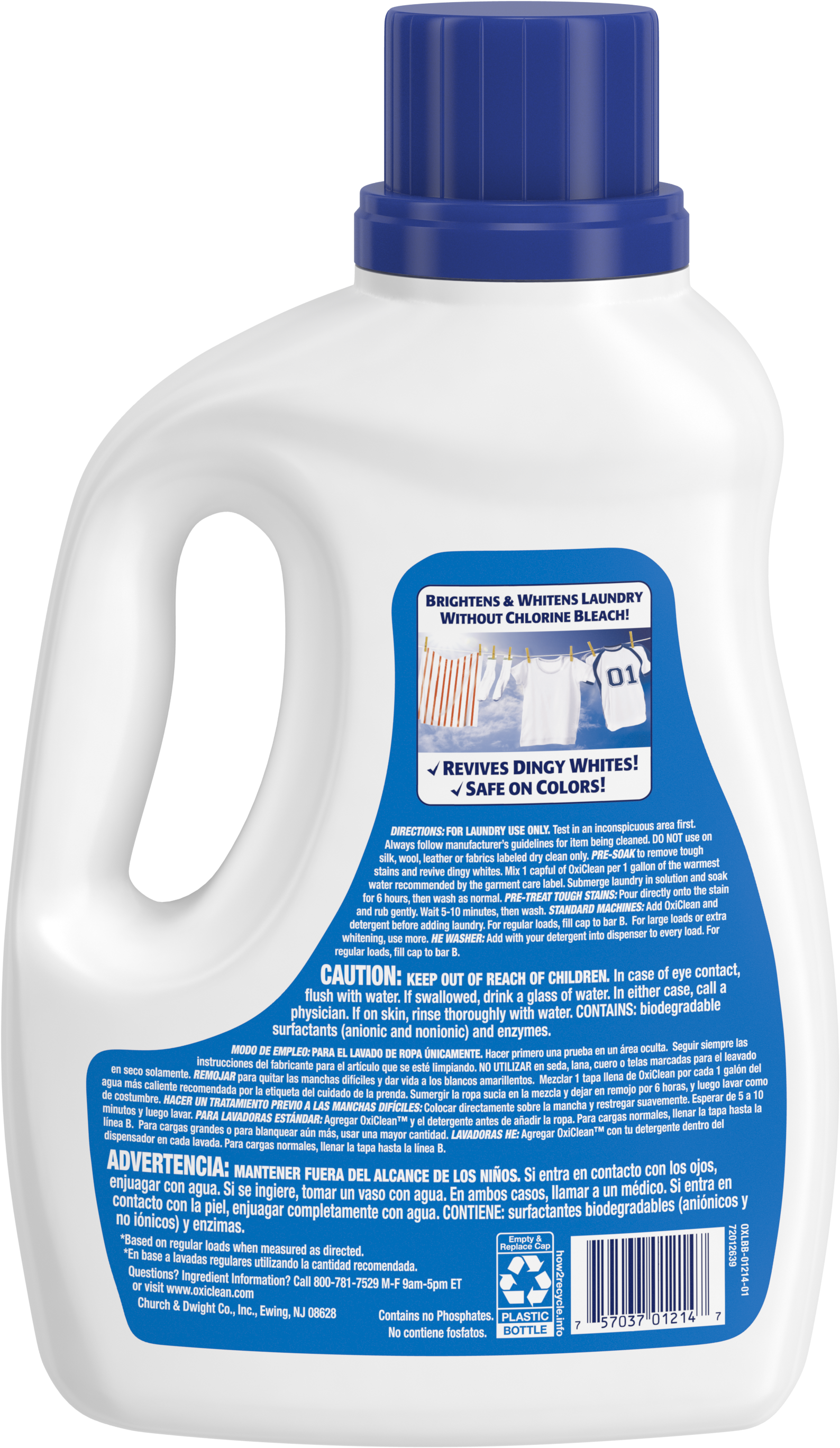 Oxiclean White Revive Liquid Laundry Whitener Stain - Oxiclean White Revive Laundry Stain Remover (3000x3000), Png Download