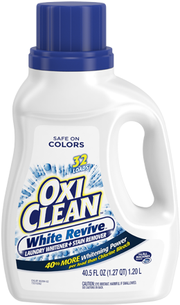 Stain Remover For White Clothes - Oxiclean White Revive Powder, 5 Pound (344x445), Png Download