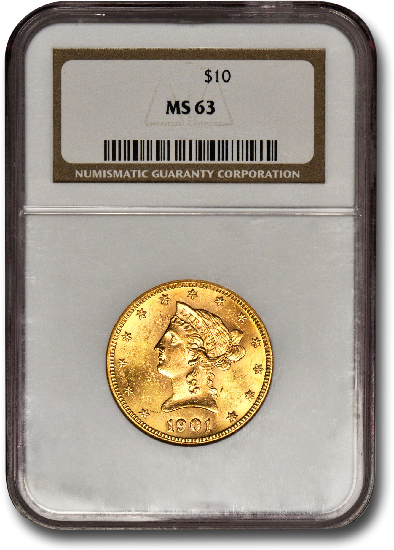 Picture Of $10 Liberty Gold Coins Ms 63 - Numismatic Guaranty Corporation (1920x1920), Png Download
