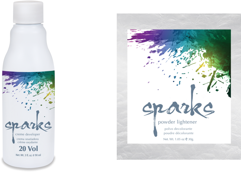Bleach Kits & Highlight Kits - Sparks Powder Lightener (830x600), Png Download