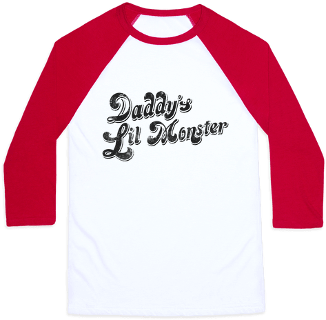 Daddy's Lil Monster Baseball Tee - Girls Will Save The World (484x484), Png Download