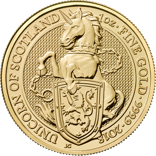 2018 Gold Coins - Queens Beasts Gold Coins (500x502), Png Download