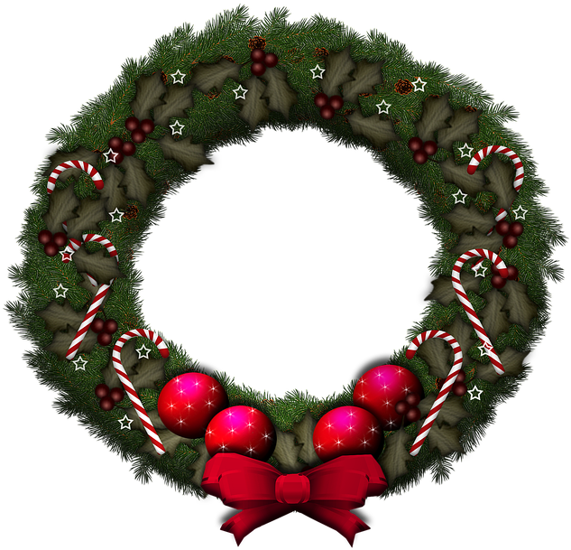 Christmas Wreath Images Pixabay Download Free Pictures - Welsh Corgi Christmas Wreath Round Pendant Necklace (720x720), Png Download