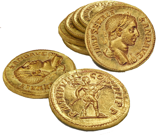 Gold Coins By Darkadathea - Antique Coin, Coin Watch, Ancient Coin, Old Coin, Unisex (600x480), Png Download