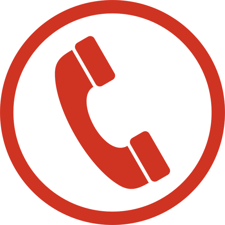 Telephone Icon Red (720x720), Png Download