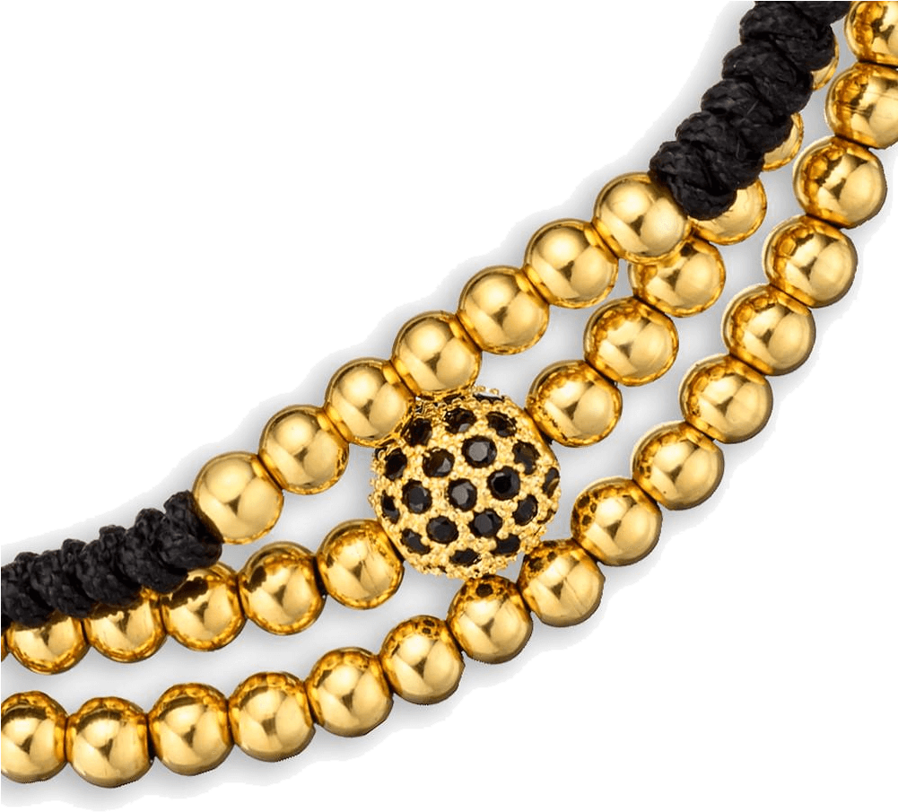 Gold Macrame Stack - Bracelet (1000x1000), Png Download