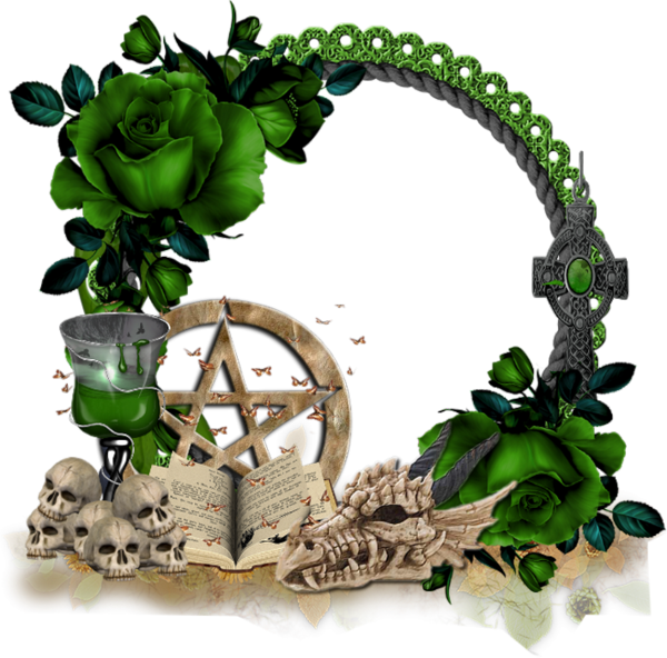 Cadre Gothique Png, Halloween, Tube - Snarling Dragon Skull Treasure Box (600x592), Png Download