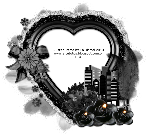 Clique Para Ver Em Tamanho Real Depois Salve - Black Cluster Frames Pngs (600x550), Png Download