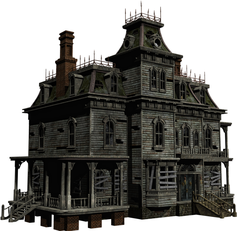 Scary Haunted House Png (1024x768), Png Download