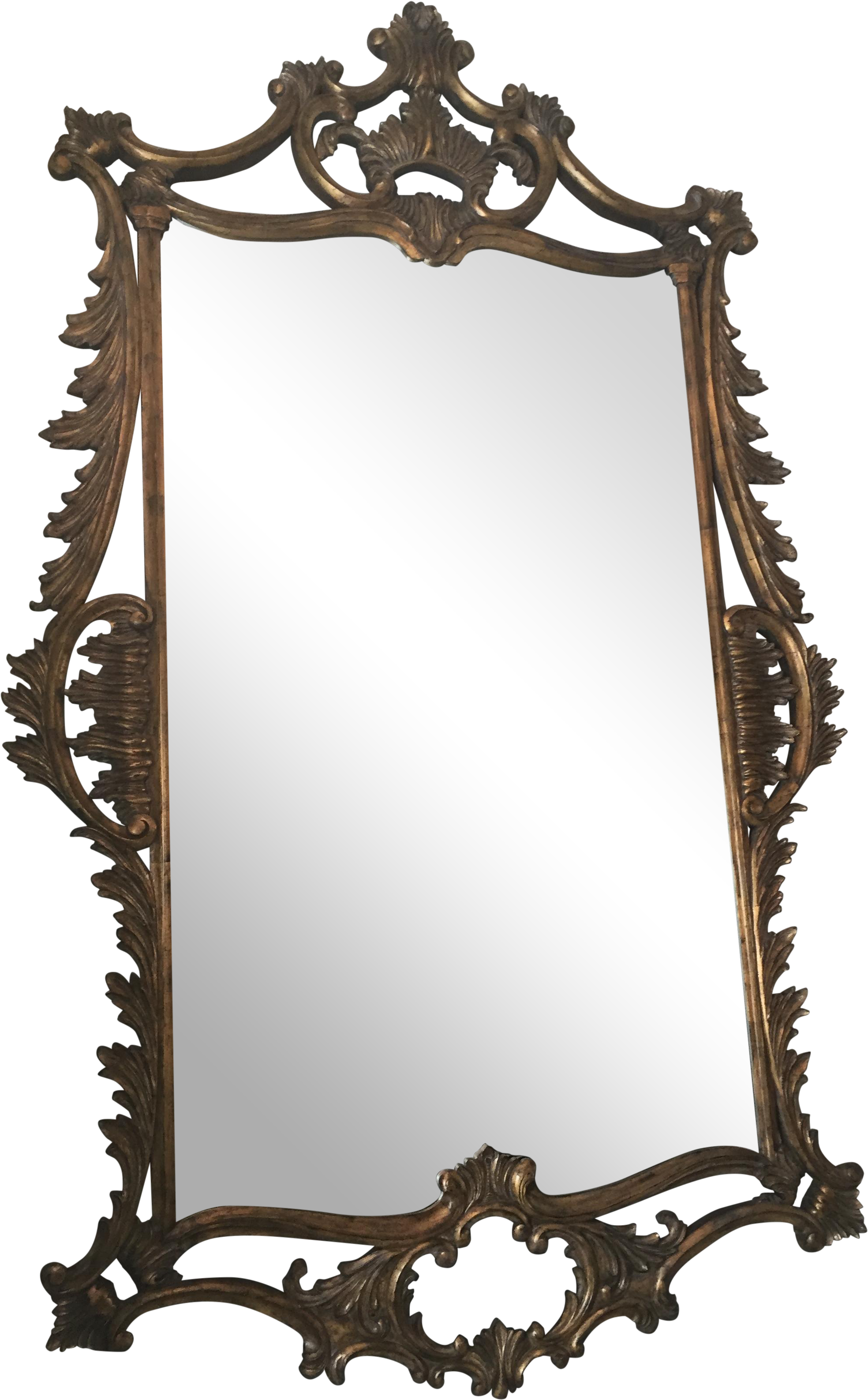 Svg Black And White Stock Large Gold Mirror Chairish - Transparent Gothic Mirror Png (2448x3265), Png Download