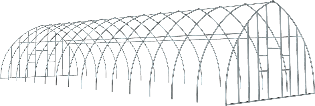 High Tunnel Greenhouse 20 X 56 X 12 Ft - Greenhouse (1100x1100), Png Download