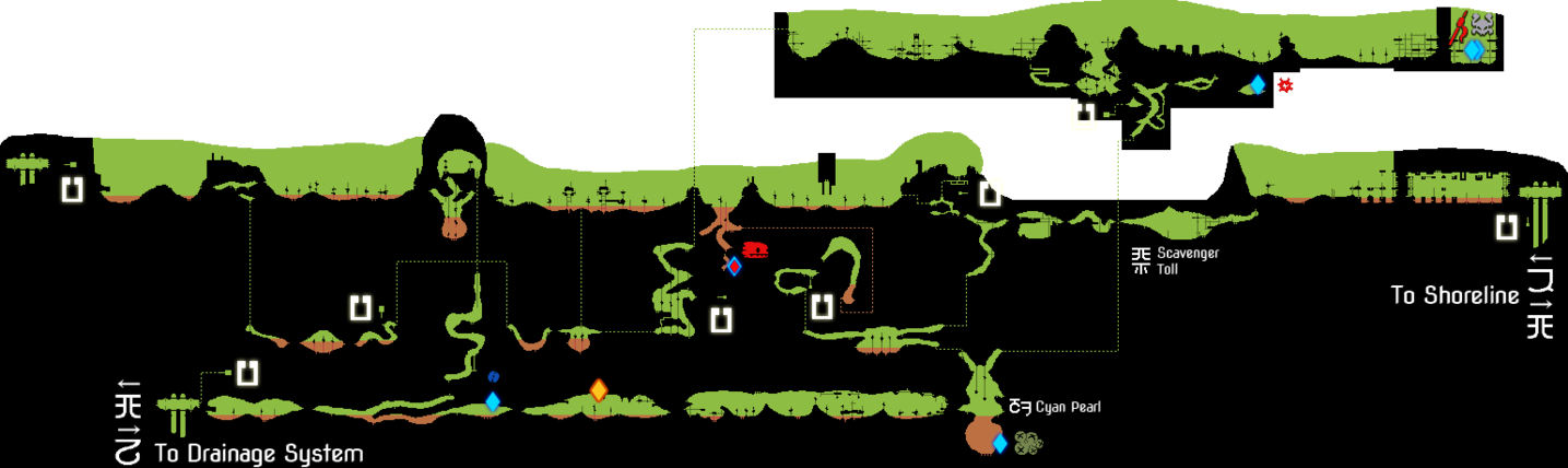 Garbage Wastes - Rain World Garbage Wastes (1435x428), Png Download